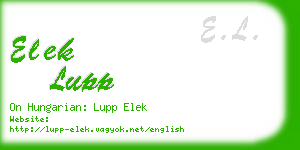 elek lupp business card